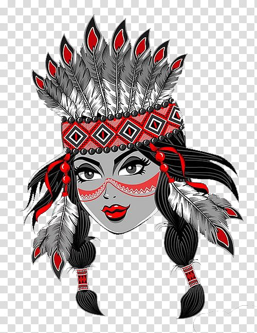 Native American Indian SET transparent background PNG clipart