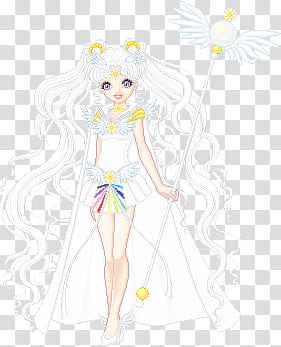 fairy holding wand sketch transparent background PNG clipart
