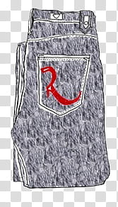 sketch drawing P, jeans illustration transparent background PNG clipart