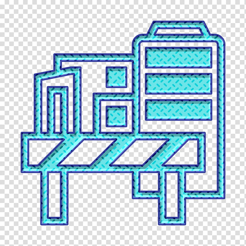 Barrier icon Architecture icon Construction site icon, Turquoise, Text, Aqua, Line, Electric Blue, Rectangle, Logo transparent background PNG clipart