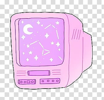 PINK AESTHETIC S, pink CRT TV art transparent background PNG clipart