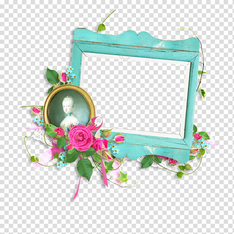 Blue Flower Frame, Frames, Cyan, Ornament, Rose, Frame Ribbon, Handpainted Frame, Wooden Frame transparent background PNG clipart