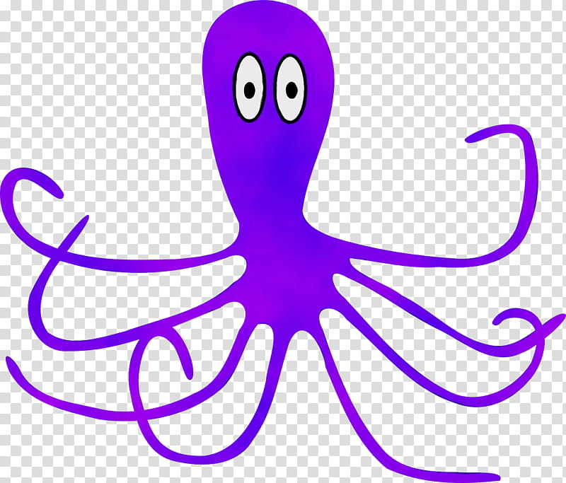 octopus purple violet pink line, Watercolor, Paint, Wet Ink, Magenta transparent background PNG clipart