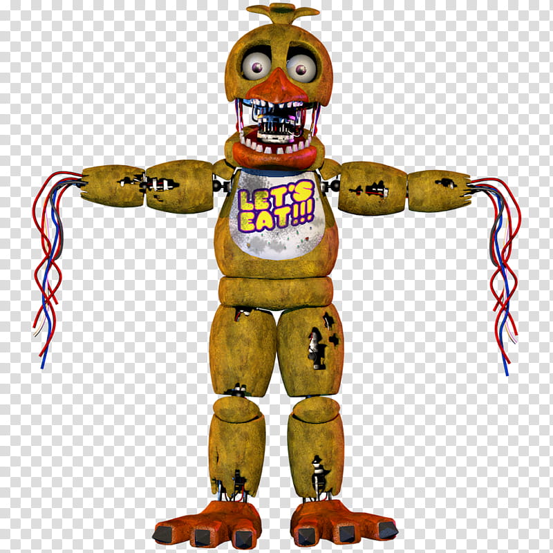 Withered chica v transparent background PNG clipart