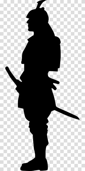 Samurai Silhouette, Sword transparent background PNG clipart