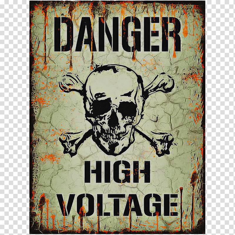 Skull And Crossbones, High Voltage, Electricity, Sign, Tshirt, Sticker, Label, Warning Sign transparent background PNG clipart
