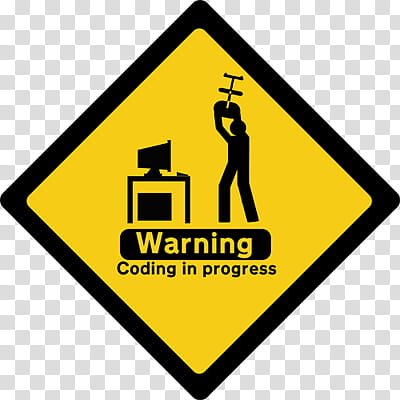 coder,smaller-, Warning signage transparent background PNG clipart