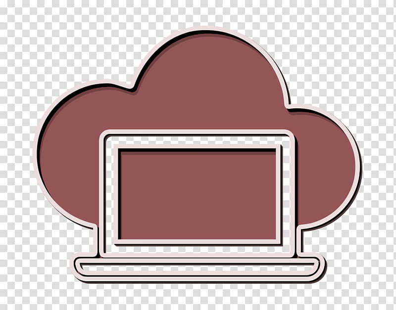 cloud icon cloud computing icon computer icon, Device Icon, Laptop Icon, Macbook Icon, Notebook Icon, Pink, Material Property, Rectangle, Furniture, Frame transparent background PNG clipart