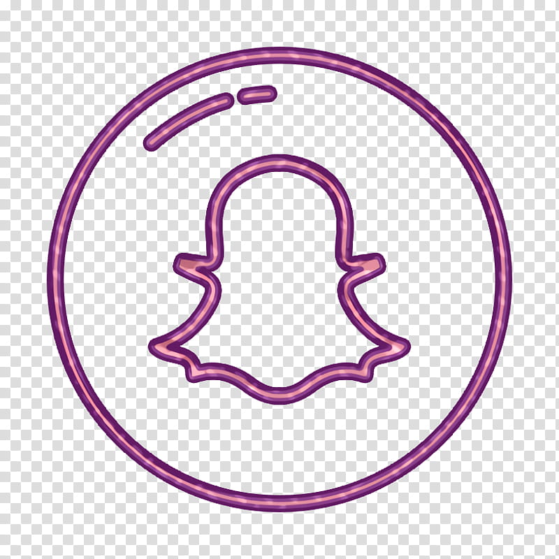 ghost icon label icon logo icon, Snapchat Icon, Pink, Purple, Violet, Nose, Circle, Magenta transparent background PNG clipart
