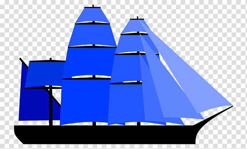 Boat, Sail, Sailing Ship, Sailboat, Brigantine, Yacht, Watercraft, Blue transparent background PNG clipart