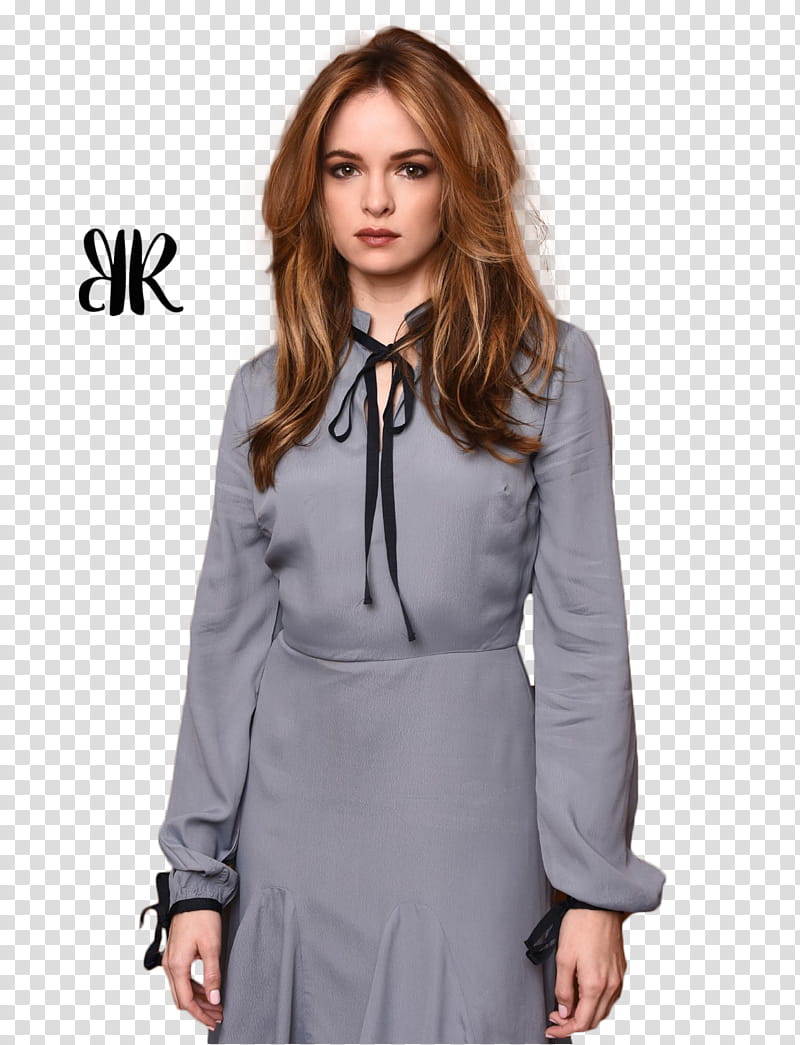 DANIELLE PANABAKER, woman wearing gray long-sleeved dress transparent background PNG clipart