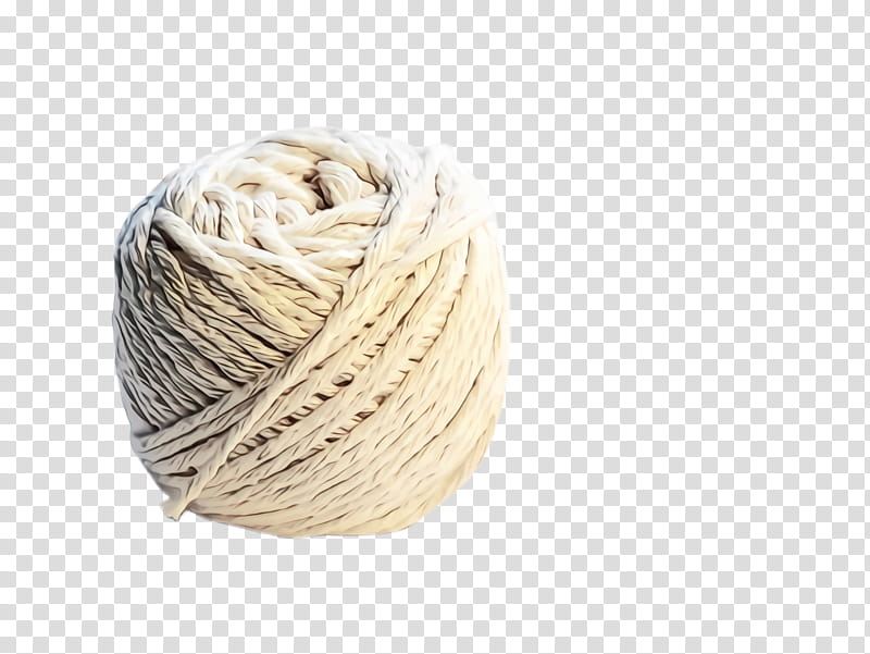 thread wool white rope twine, Watercolor, Paint, Wet Ink, Beige, Textile transparent background PNG clipart