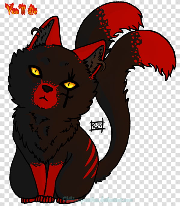 Cat, Whiskers, Demon, Paw, Snout, Black Cat, Tail, Claw transparent background PNG clipart