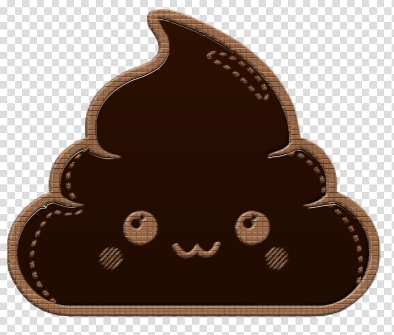 Cute ico, brown poop emoji transparent background PNG clipart