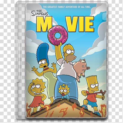Movie Icon , The Simpsons Movie, The Simpsons Movie case transparent background PNG clipart