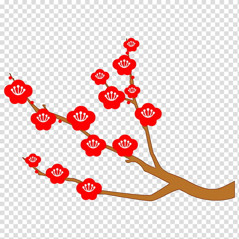 plum branch plum winter flower, Red, Plant transparent background PNG clipart