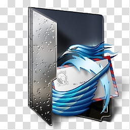 Dark  Folder Icon , Mail, Mozilla Thunderbird transparent background PNG clipart