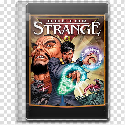 Movie Icon Mega , Doctor Strange (), Doctor Strange DVD case transparent background PNG clipart