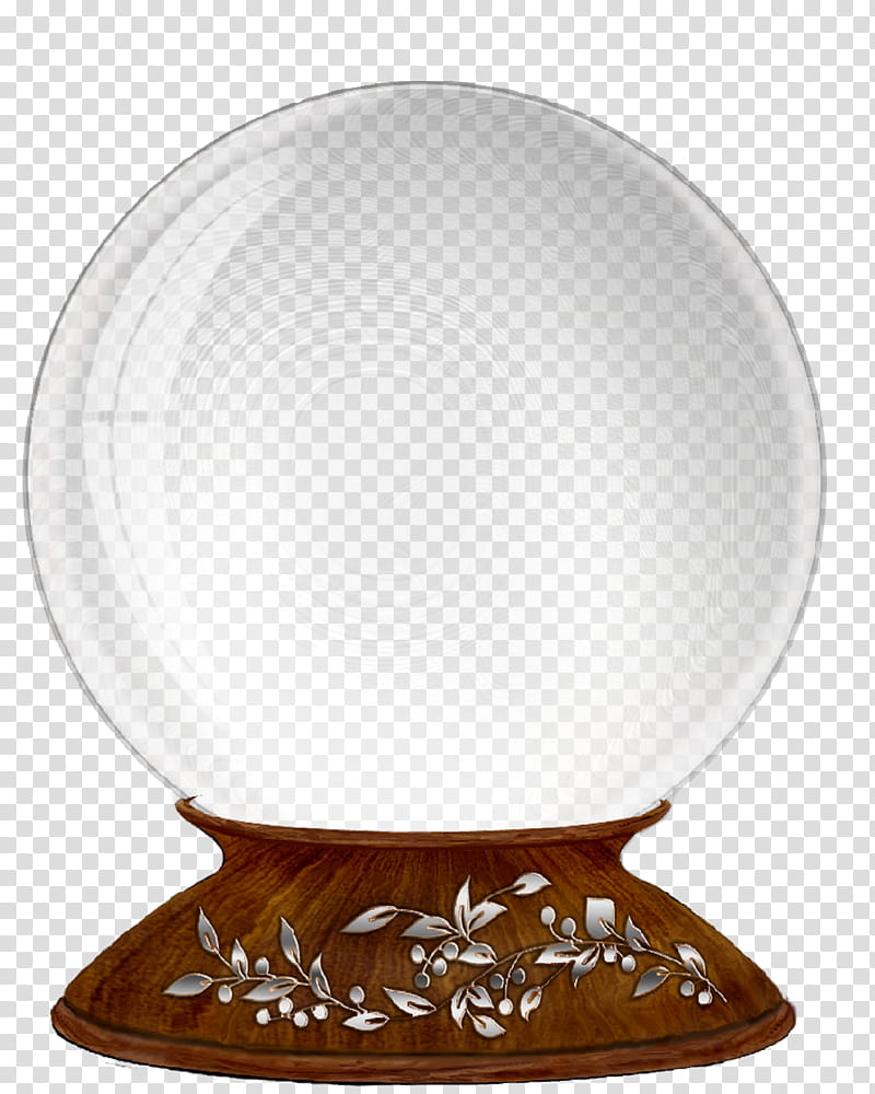 Christmas globe , white and brown ceramic plate transparent background PNG clipart