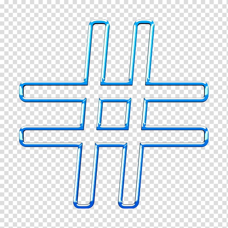 # icon communication icon grid icon, Hashtag Icon, Social Network Icon, Line, Symbol, Electric Blue transparent background PNG clipart