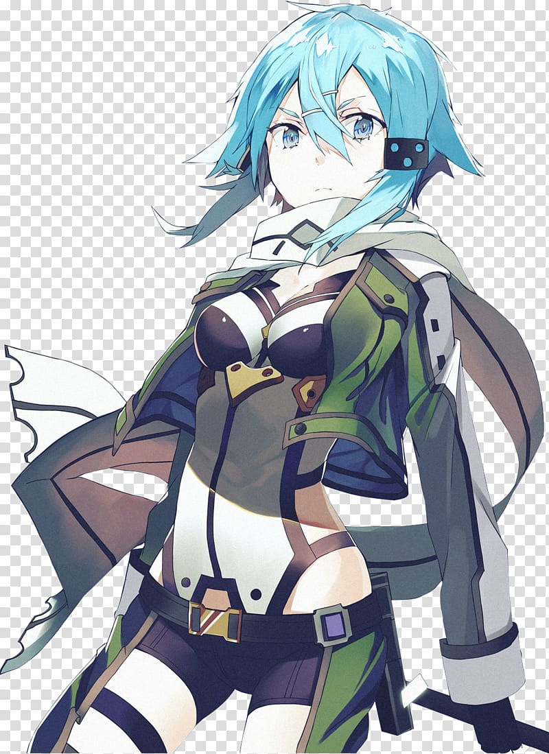 Asada Shino Sinon GGO, female character transparent background PNG clipart