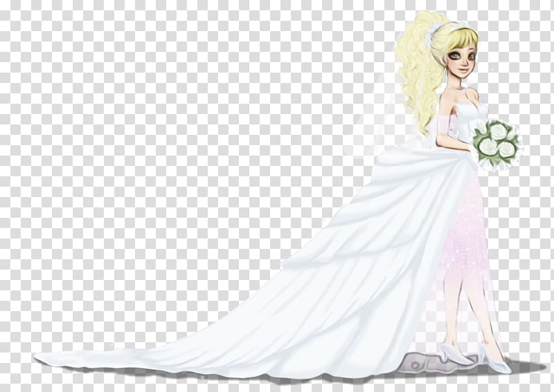 Wedding Design, Wedding Dress, Bride, Gown, Character, White, Clothing, Bridal Clothing transparent background PNG clipart