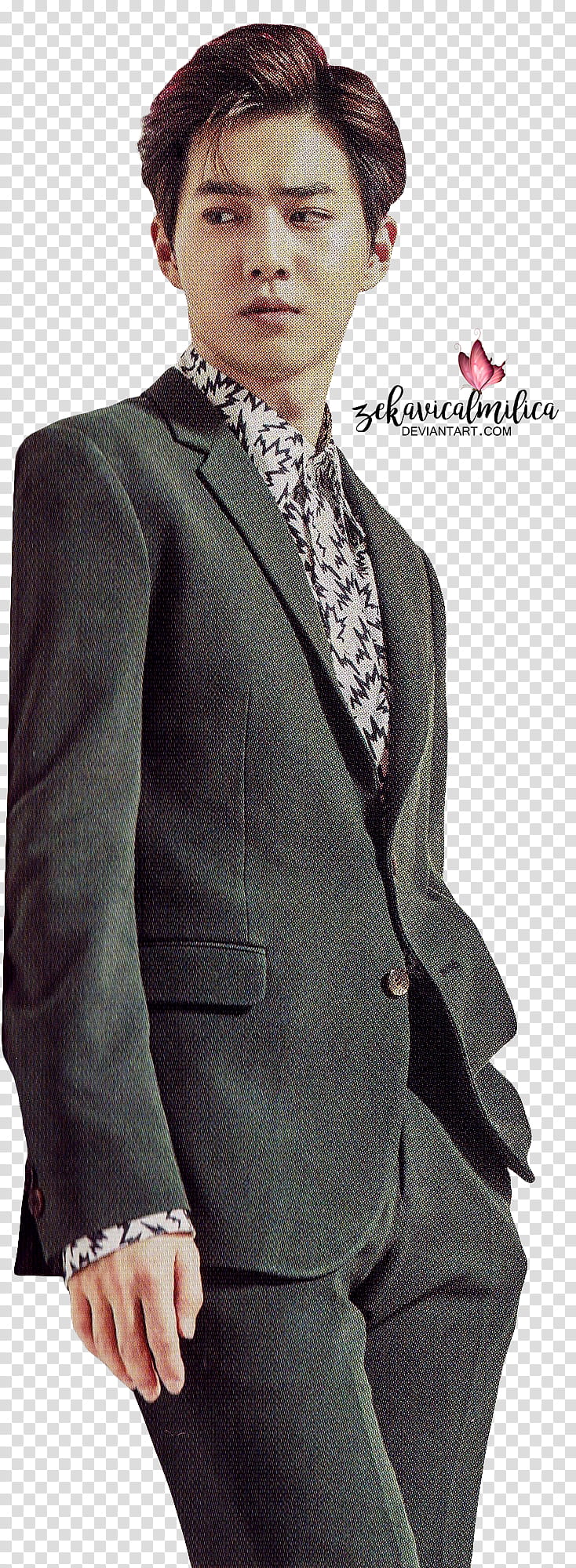 EXO Suho Countdown, men's black suit jacket transparent background PNG clipart