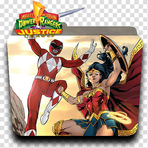 DC Rebirth MEGA FINAL Icon v, Justice-League-vs-Power-Rangers-v., Mighty Morphin Power Rangers Justice folder icon transparent background PNG clipart