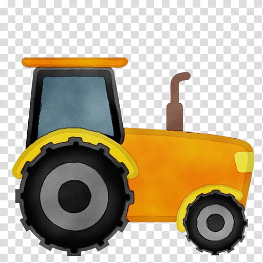 Baby toys, Watercolor, Paint, Wet Ink, Tractor, Vehicle, Motor Vehicle, Agricultural Machinery transparent background PNG clipart