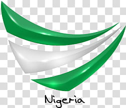 WORLD CUP Flag, green, gray, and green stripes with Nigeria text transparent background PNG clipart