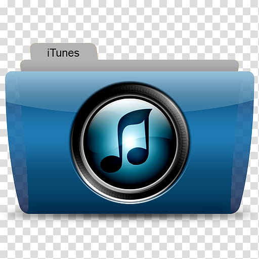 blue and grey iTunes music folder icon transparent background PNG clipart