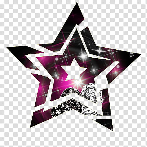 black and purple star transparent background PNG clipart