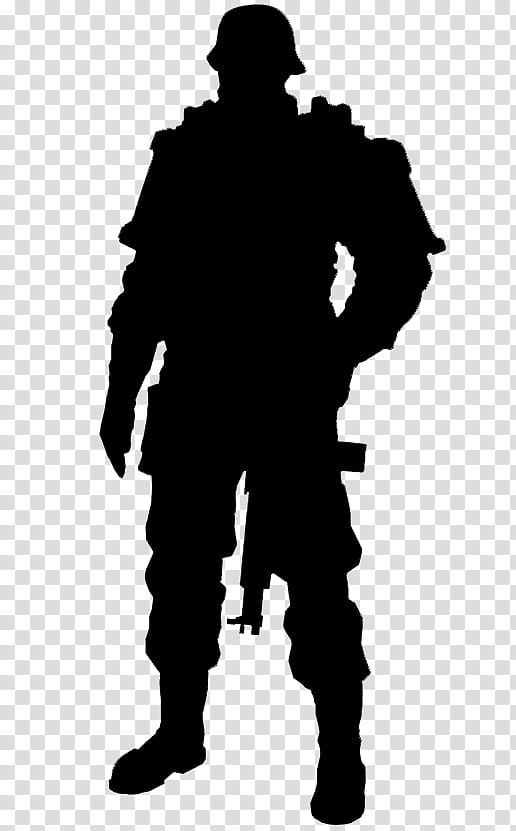 Soldier Silhouette, Personal Protective Equipment, Standing transparent background PNG clipart