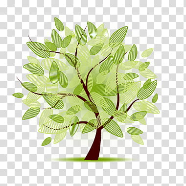 Res Tree, green and black tree art transparent background PNG clipart