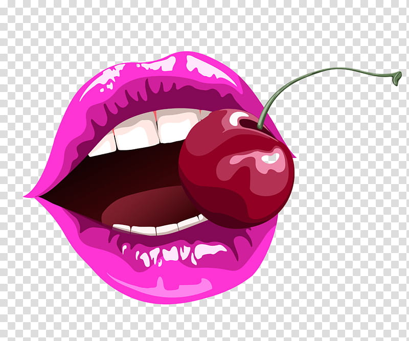 lip mouth nose pink eye, Material Property, Magenta, Smile, Cherry transparent background PNG clipart