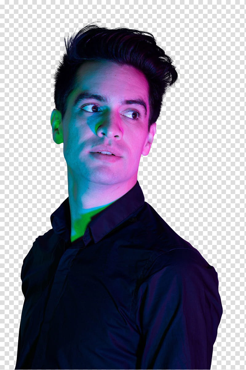 Brendon Urie, man looking at his left side transparent background PNG clipart