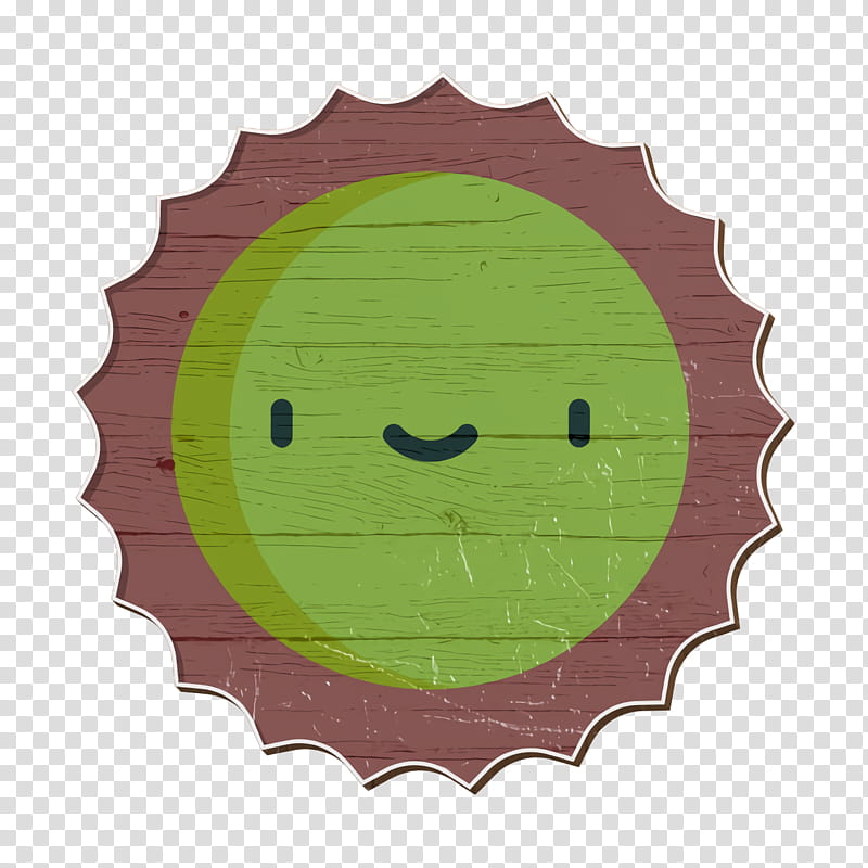 Tropical icon Sun icon, Green, Yellow, Leaf, Smile, Circle transparent background PNG clipart