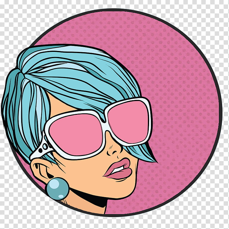 Sunglasses Drawing, Pop Art, Face, Hair, Eyewear, Facial Expression, Cartoon, Pink transparent background PNG clipart