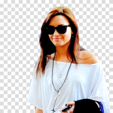 Demi Lovato s, woman wearing white off-shoulder top transparent background PNG clipart