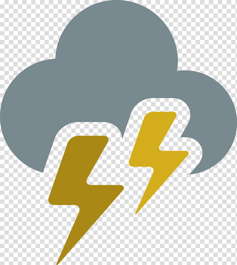 Rain Cloud, Thunder, Thunderstorm, Lightning, Weather, Yellow, Logo, Heart transparent background PNG clipart