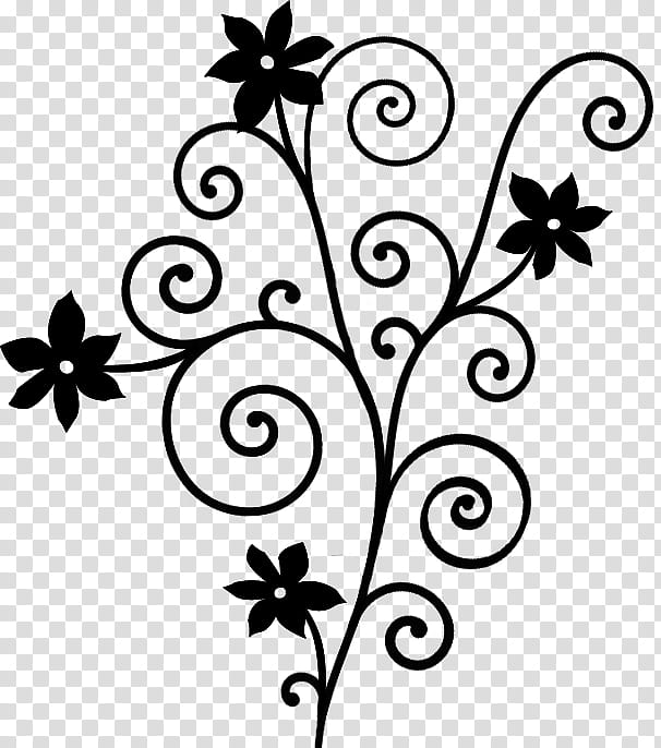 Flowers , black and white abstract painting transparent background PNG clipart