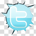 Social Icons Set, tweet transparent background PNG clipart