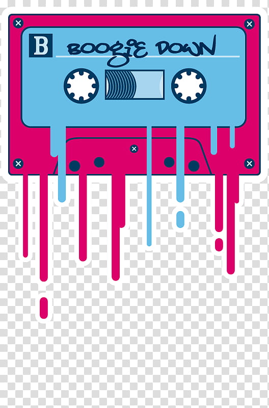 LOGOS, pink and blue Boogie Down cassette transparent background PNG clipart