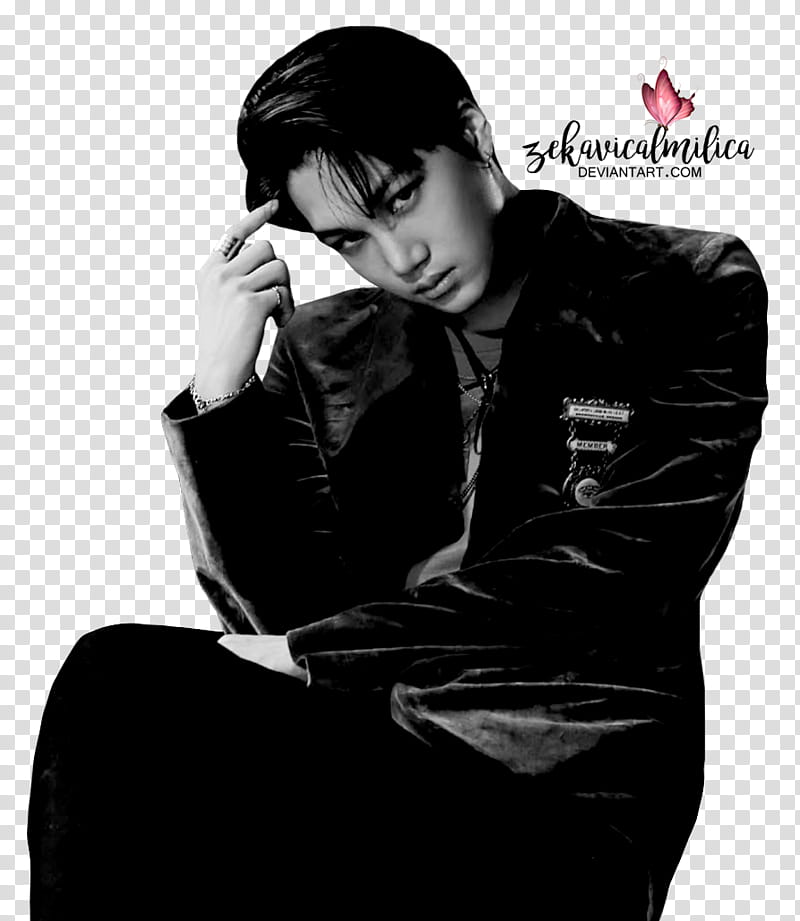 EXO Kai LOTTO, man in black jacket transparent background PNG clipart
