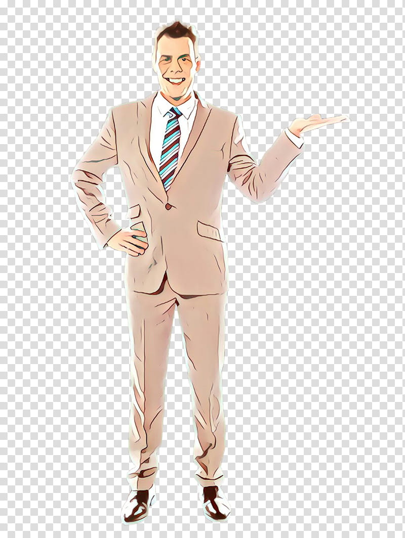 suit clothing standing formal wear male, Gentleman, Beige, Tuxedo, Pantsuit, Outerwear transparent background PNG clipart
