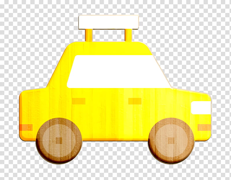 Car icon Taxi icon, Yellow, Transport, Vehicle, Model Car, Toy, Compact Car, Rolling transparent background PNG clipart