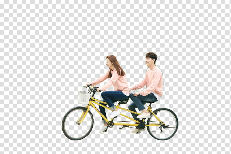 couple on tandem bike transparent background PNG clipart