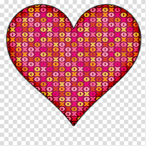 Heart Icons, multicolored heart illustration with xoxo print transparent background PNG clipart