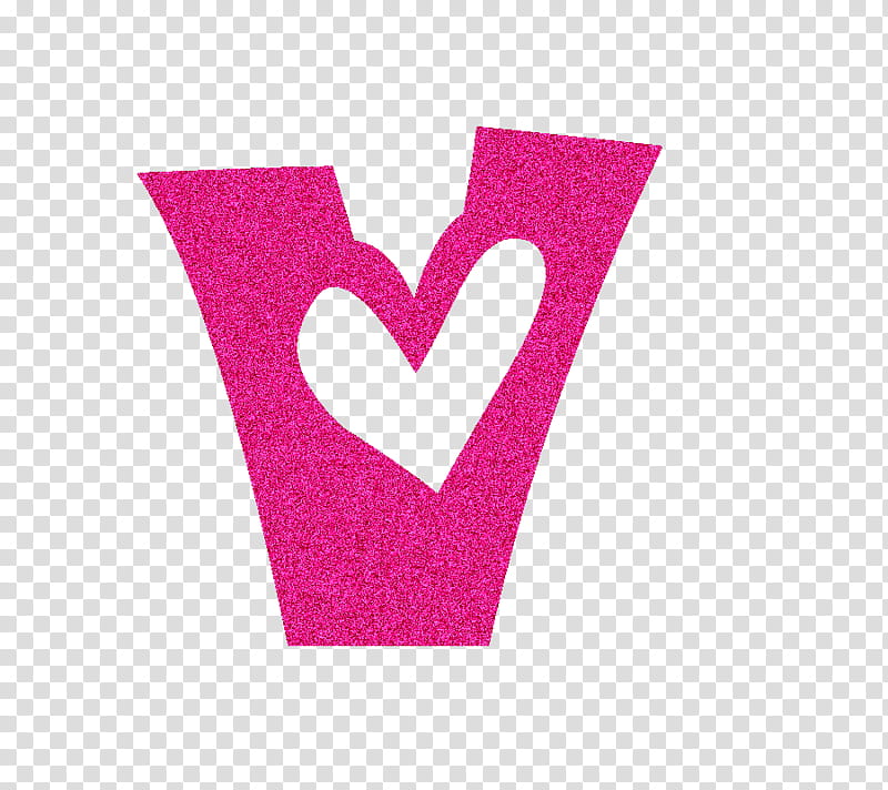 Letras de el abecedario, pink heart illustration transparent background PNG clipart