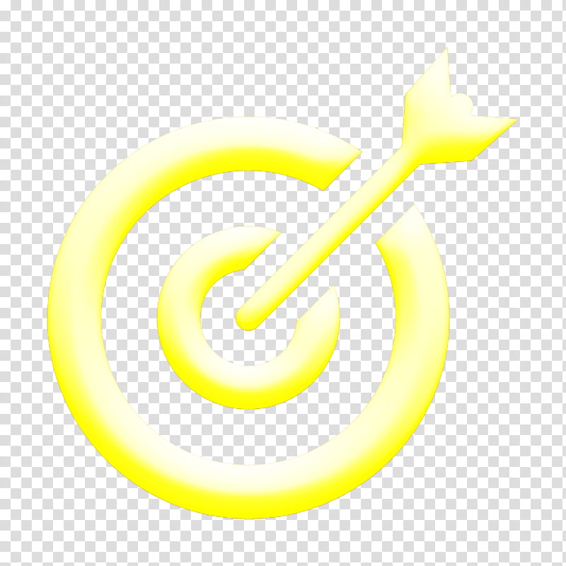 aim icon arrow icon goal icon, Target Icon, Yellow, Symbol, Logo, Spiral, Graphic Design transparent background PNG clipart